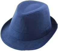 🎩 ecyc solid color linen children's jazz hats: kids fedora caps for added style and comfort logo