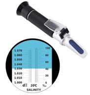 🐠 fishkeeping refractometer hydrometer 1.000-1.070 specific gravity scale логотип