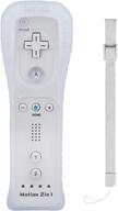 🎮 wireless white wii remote controller with motion plus - includes silicone case and wrist strap, compatible with nintendo wii and wii u (no nunchucks) логотип