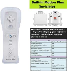 img 2 attached to 🎮 Wireless White Wii Remote Controller with Motion Plus - Includes Silicone Case and Wrist Strap, Compatible with Nintendo Wii and Wii U (No Nunchucks)