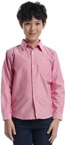 img 3 attached to 👕 Cool Comfort: Boys' Short/Long Sleeve Cotton Shirt