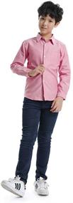 img 1 attached to 👕 Cool Comfort: Boys' Short/Long Sleeve Cotton Shirt