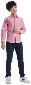 img 2 attached to 👕 Cool Comfort: Boys' Short/Long Sleeve Cotton Shirt