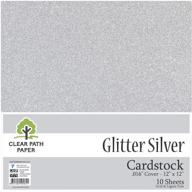 glitter silver cardstock thick sheets logo