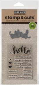 img 1 attached to 🌸 Hero Arts DC151 Stamp & Cut, Hello: Versatile Creative Tool for Crafting and Scrapbooking Enthusiasts