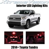 xtremevision внутренний светодиод для toyota tundra 2014 (14 штук) красный набор внутренних светодиодов с инструментом для установки. логотип