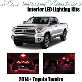 img 4 attached to XtremeVision внутренний светодиод для Toyota Tundra 2014 (14 штук) Красный набор внутренних светодиодов с инструментом для установки.