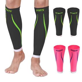 img 4 attached to Calf Compression Sleeve Men Women 20-30Mmhg Outdoor Recreation