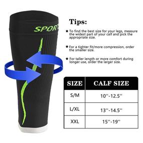 img 2 attached to Calf Compression Sleeve Men Women 20-30Mmhg Outdoor Recreation