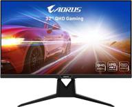 🖥️ aorus fi32q-x 32-inch qhd ss ips gaming monitor with built-in kvm, 2560x1440 display, 240hz refresh rate, 1ms response time (gtg), 1x displayport 1.4, 2x hdmi 2.1, 3x usb 3.0, kvm+usb type-c, supports amd freesync premium логотип