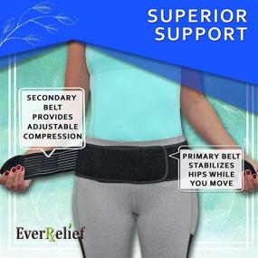 img 3 attached to 🔸 SI Belt Hip Brace - Sacroiliac Joint Support for Men & Women | Fully Adjustable Sciatica Brace for Back, Pelvic & Hip Pain Relief - Large | EverRelief