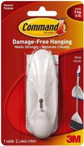 img 1 attached to 🔗 Pack of Heavy-Duty Wire Hooks - Command Large Size