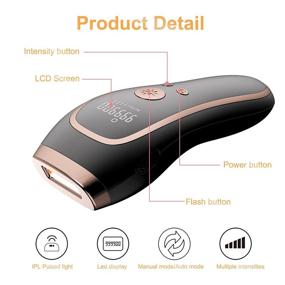 img 2 attached to Painless Laser Hair Removal Device: Upgraded IPL Hair Remover for Men & Women - 999,900 Flashes, Cool Feeling, Effective Permanent Results by Prettywill