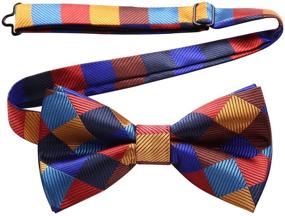 img 1 attached to 👔 HISDERN Pre-Tied Adjustable Bowties: Wedding Men's Accessories, Ties, Cummerbunds, and Pocket Squares