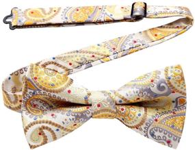 img 3 attached to 👔 HISDERN Pre-Tied Adjustable Bowties: Wedding Men's Accessories, Ties, Cummerbunds, and Pocket Squares