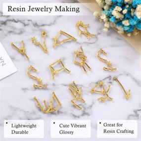 img 1 attached to 🌟 84-Piece Resin Jewelry Making Kit: Constellation Theme with Resin Fillers, Alloy Charms, and Epoxy Resin Filling Accessories in Golden and Silver – Suitable for All 12 Star Signs