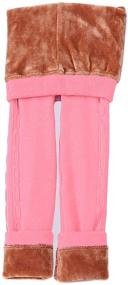 img 3 attached to Tengo Girls Winter Leggings: Stay Warm and Stylish in Fleece Girls' Clothing