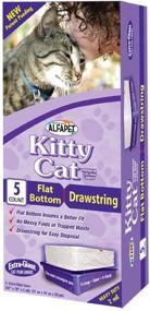 img 4 attached to 🐱 Alfapet Cat Litter Box Liners Extra Large - Heavy Duty 2 mil Thick Plastic - Clever Drawstring Liner for Easy Disposal - Secure Placement in Kitty Pan - Disposable