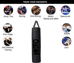 img 1 attached to 🥊 Jayefo Trexter Heavy Punching Bag - 6 ft, 5 ft, 4 ft - 10 Year Warranty - Muay Thai Heavy Bag for Boxing, MMA, Fitness - Workout Training Kickboxing, Punching Banana Bag (Unfilled)