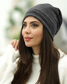 img 2 attached to High-Quality Knit Beanie: Trendy, Stylish, Breathable, and Elastic Skull Cap Hat…