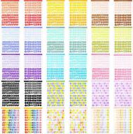 🔤 colorful alphabet number stickers - 30 sheets of self-adhesive letters and numbers for diy crafts, scrapbooking, cards, home decor - decorative craft scrapbook stickers - arts & crafts supplies logo