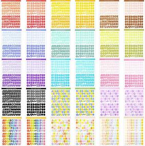 img 2 attached to 🔤 Colorful Alphabet Number Stickers - 30 Sheets of Self-Adhesive Letters and Numbers for DIY Crafts, Scrapbooking, Cards, Home Decor - Decorative Craft Scrapbook Stickers - Arts & Crafts Supplies