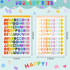 img 1 attached to 🔤 Colorful Alphabet Number Stickers - 30 Sheets of Self-Adhesive Letters and Numbers for DIY Crafts, Scrapbooking, Cards, Home Decor - Decorative Craft Scrapbook Stickers - Arts & Crafts Supplies