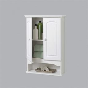 img 2 attached to 📦 Zenna Home Hartford White Wall Cabinet