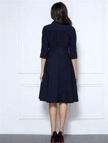 img 1 attached to Miusol Deep V Sleeve Vintage Classical Women's Clothing: Unveiling Timeless Elegance