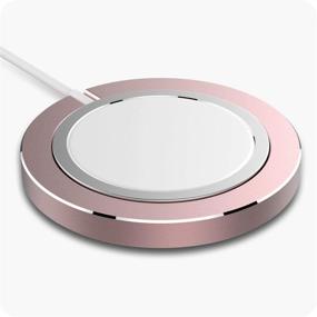 img 4 attached to KINGRUNNING Stand for MagSafe Charger Pad - Sturdy Metal Holder for iPhone 12, Wireless Charging Protective Case - Rose Gold