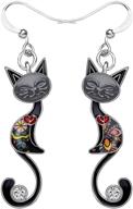 🎀 dazzle with duowei enamel cute bow-knot kitten cat earrings: perfect charms for women, girls, and teens - ideal birthday or holiday gifts logo