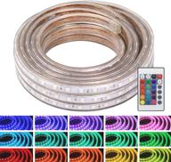 🌈 wyzworks led rope lights: 50ft waterproof color changing strip light for outdoor & indoor use - flexible dimmable lighting with remote controller, 16 colors & multi modes - available in 25, 50, 100, 150 feet логотип