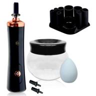 💄 electric makeup brush cleaner kit - automatic makeup brush cleaner and dryer device - fast cleans and dries all makeup brushes in seconds (battery operated) by almamar logo