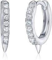 sterling silver earrings simulated diamonds logo