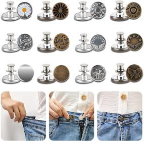 img 4 attached to 12-Piece Jean Button Pin Set - Easy, No-Sew Solution for Perfectly Fitted Jeans