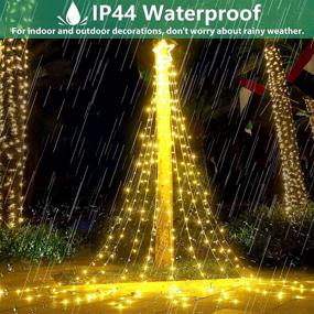 img 1 attached to 🎄 Decute Outdoor String Lights, 8 Modes & Timer, Remote Control, Waterproof 320 LED Christmas Tree Lights Star Lights for Yard Garden Backyard Wedding Holiday Decor, Warm White