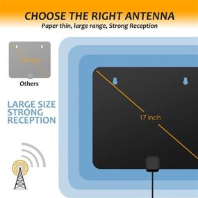 img 3 attached to Indoor HDTV Antenna for Digital TV with USB Power Supply and 10FT Coaxial Cable - Long Range Amplified TV Antenna for HD TV, 1080P Indoor TV Antenna (50-80 Miles)