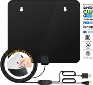 indoor hdtv antenna for digital tv with usb power supply and 10ft coaxial cable - long range amplified tv antenna for hd tv, 1080p indoor tv antenna (50-80 miles) logo