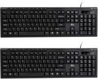 💻 (2-pack) rii rk907 ultra-slim usb keyboard for mac and pc - black: compact & compatible with windows 10/8/7/vista/xp logo