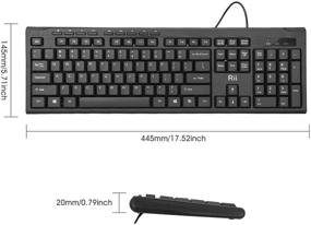 img 1 attached to 💻 (2-Pack) Rii RK907 Ultra-Slim USB Keyboard for Mac and PC - Black: Compact & Compatible with Windows 10/8/7/Vista/XP