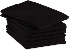img 3 attached to 🧼 DII 6 Piece Black Recycled Cotton Kitchen Collection Dishtowel Set, 18x26 Inches