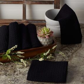 img 1 attached to 🧼 DII 6 Piece Black Recycled Cotton Kitchen Collection Dishtowel Set, 18x26 Inches