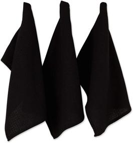img 4 attached to 🧼 DII 6 Piece Black Recycled Cotton Kitchen Collection Dishtowel Set, 18x26 Inches