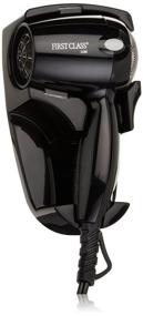 img 2 attached to 💨 Jerdon JHD41B Black Wall Mount Hair Dryer with 2-Speeds, Heat Settings, and 1600-Watt Power