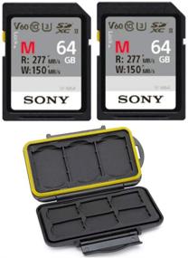 img 3 attached to 💥 Sweeping Deal: Sony 64GB V60 UHS-II M-Series Memory Card (2-Pack) with Handy Memory Card Holder Bundle
