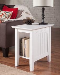 img 2 attached to 🪑 White Nantucket Chair Side Table by Atlantic Furniture - Enhance Your Décor