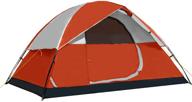 high performance pacific pass 4 person family dome tent for outdoor adventures - easy set up, removable rain fly - 108.3 x 82.7 x 59.8 inches - vibrant orange design логотип