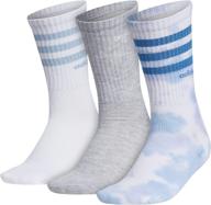 adidas women's 3-stripe 🧦 crew socks - pack of 3 логотип