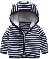 🧸 voopptaw little kids bear hooded zipper coral fleece jacket: trendy outerwear for children logo