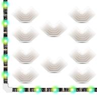 🔌 10 pack 90 degree led strip corner connectors l shape 10mm: solderless 4 pin l shaped led connectors for smd5050 rgb led strip lights 5v/12v by awsom logo